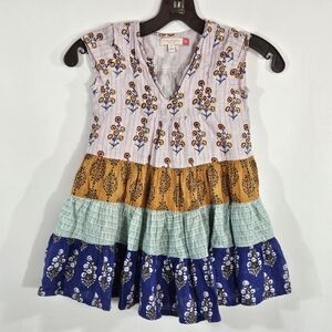 Pink Chicken tiered flutter dress 4Y